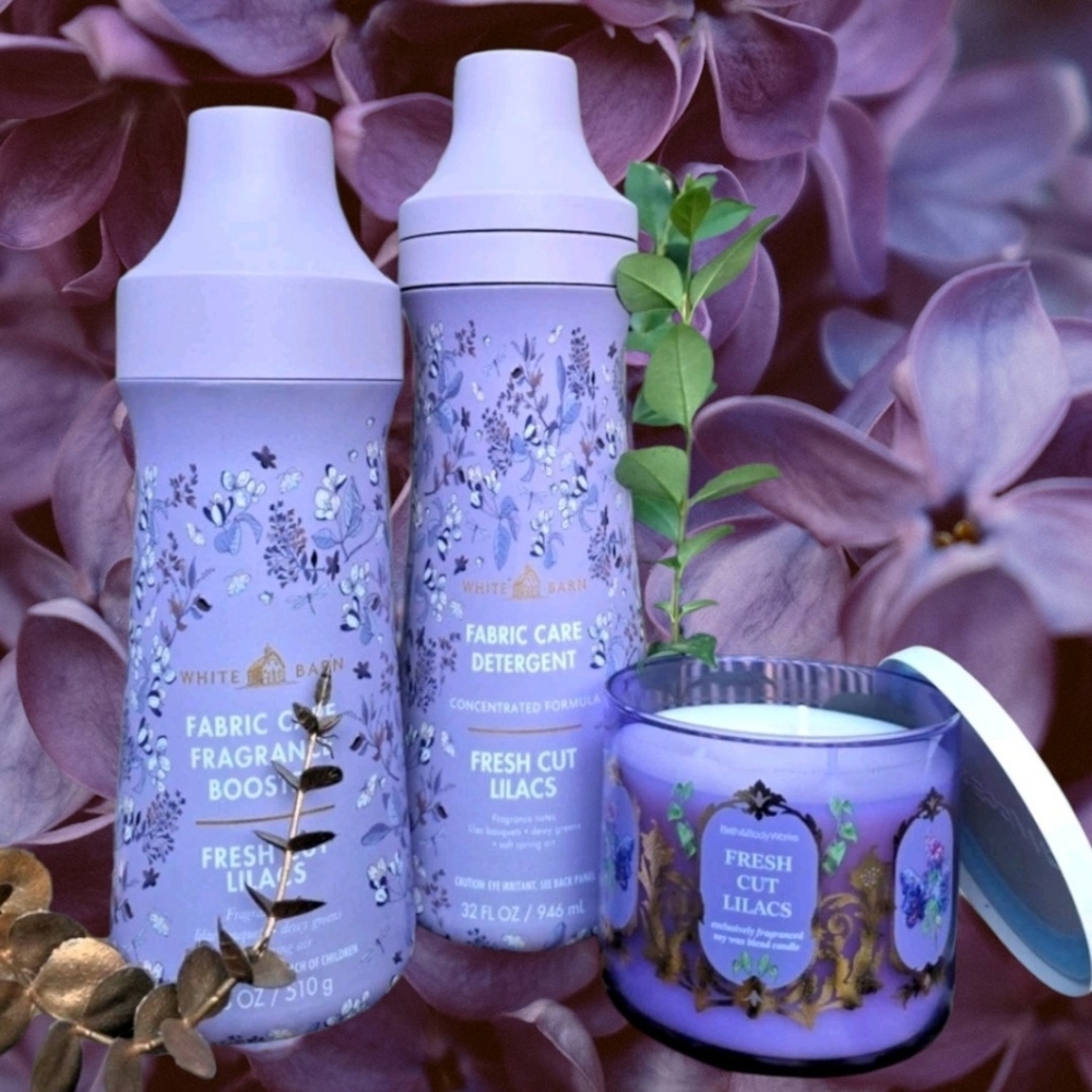 Fresh Cut Lilac Detergent, Booster & 3-Wick Candle Bundle